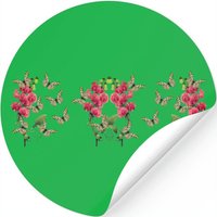 Butterflies And Sweet Pea Flower Stickers