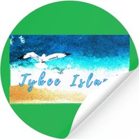 Tybee Island Georgia Soaring Seagull Beach Stickers — Autocollants et stickers