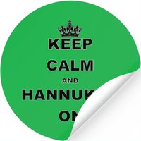 Keep Calm And Hannukah On Stickers — Stickers & Decals