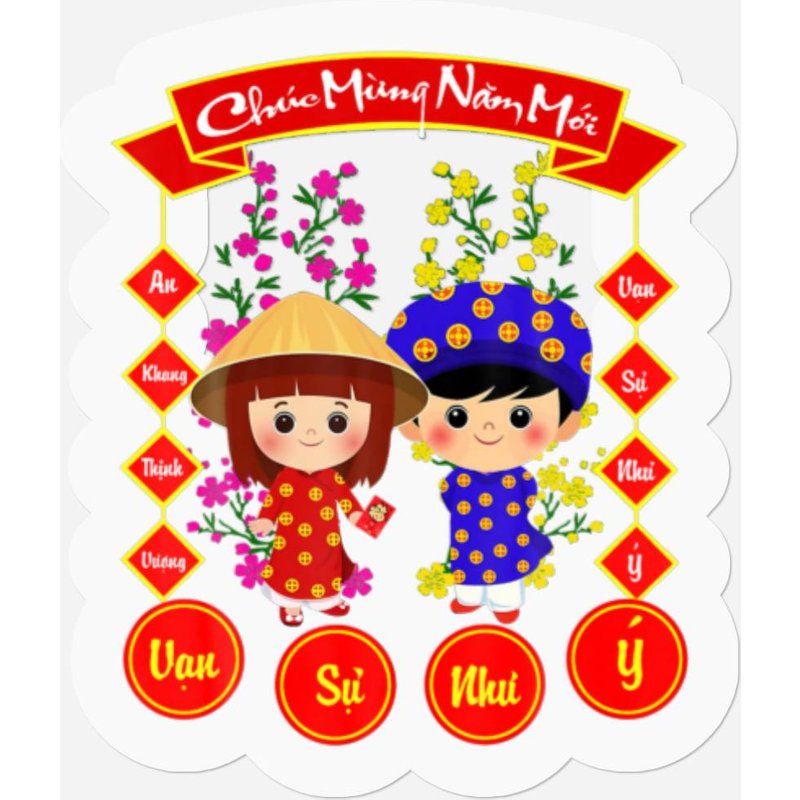 Chuc Mung Nam Moi 2022 Vietnamese Lunar New Year Stickers — Stickers & Decals