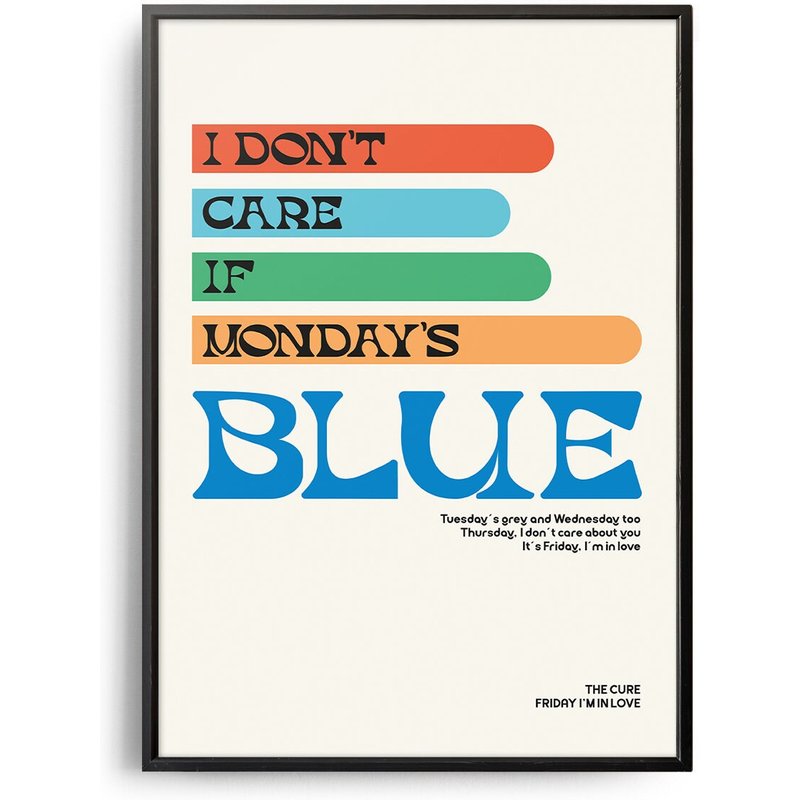 The Cure Friday I'm In Love Music, Music Album Poster — Posters & Prints