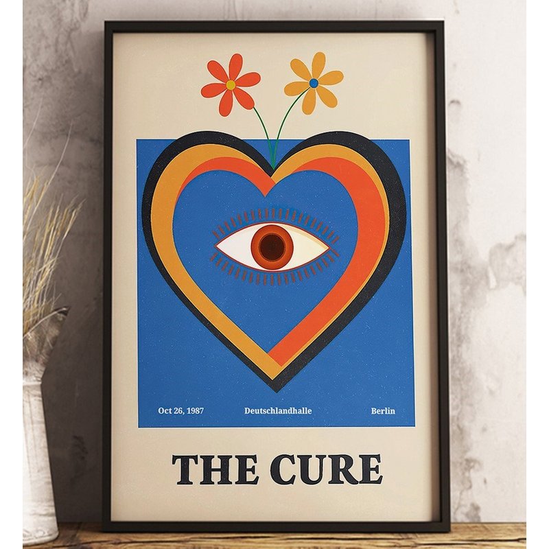 1987 The Cure Poster, The Cure Heart Poster — Posters & Prints