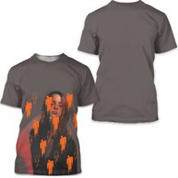 Vintage Billie Eilish T-shirt Tour Music Rock Grunge Big Logo Rare Grey Orange Shirt