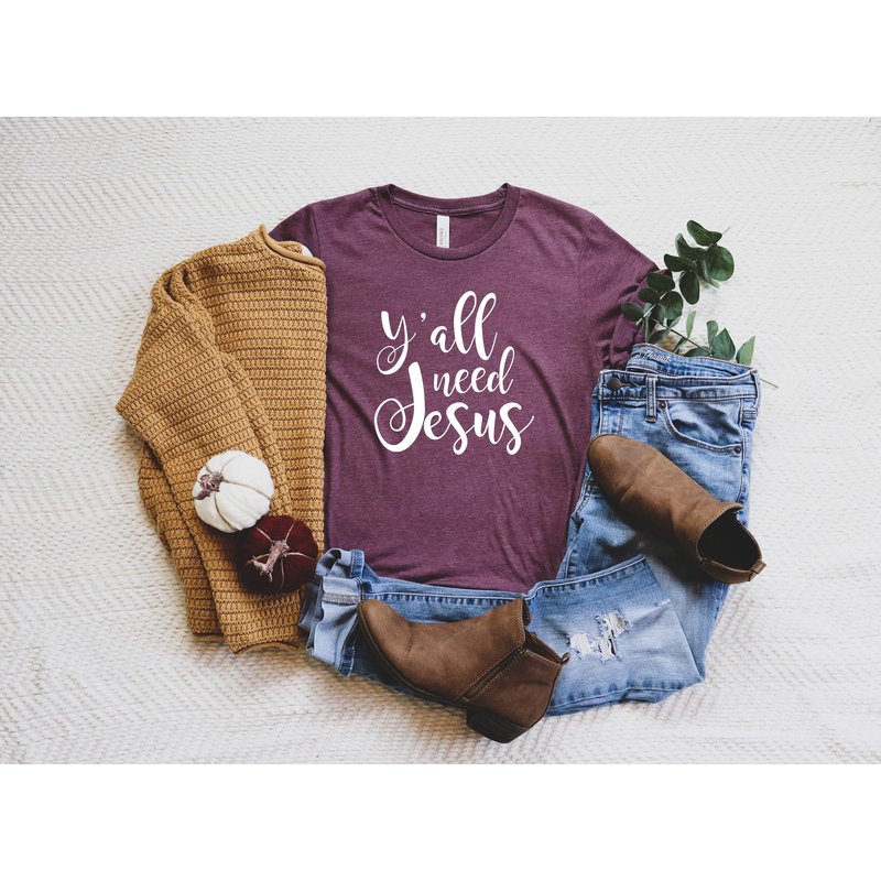 Y'all Need Jesus Shirt, Christian Shirt, Funny Christian Shirt — T-shirts pour hommes