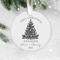 Engagement Ornament, Our First Christmas Engaged — Ornements