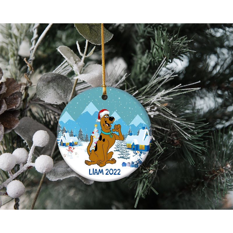 Personalized Scooby Doo Ornament, Scooby Doo Christmas Ornaments, Holiday Ornament — Ornements