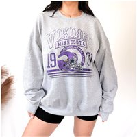 Vintage Vikings Football Sweatshirt, Vikings Vintage Style — Sweats à capuche pour hommes