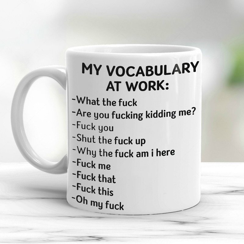 Office Vocabulary Mug - Funny Co-worker Gift — Tasses et gobelets