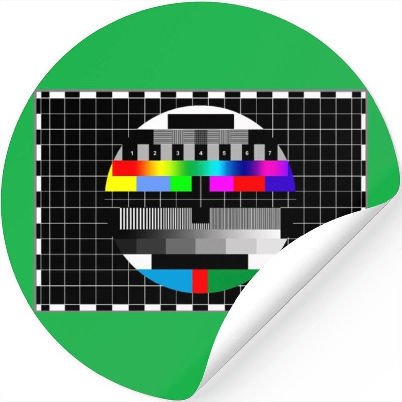 Rgb & Bw Tv Test Card/screen Pattern — Autocollants et stickers