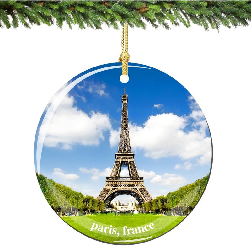 Porcelain Eiffel Tower Ornament Paris Decoration — Ornements