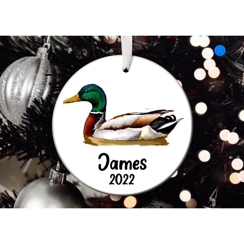Duck Tree Decoration, Personalized Christmas Decoration, Ducks Christmas Ornament