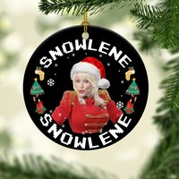 Snowlene Dolly Parton Christmas Ceramic Ornament — Ornaments