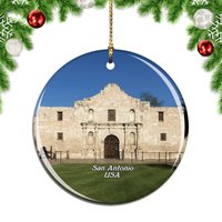 The Alamo San Antonio Texas Usa Christmas Ceramic Ornament — Ornements