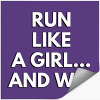 Run Like A Girl And Win — Autocollants et stickers