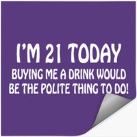 21st Birthday — Autocollants et stickers