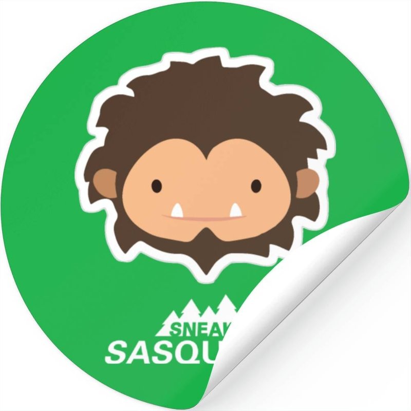 Sneaky Sasquatch Head — Autocollants et stickers