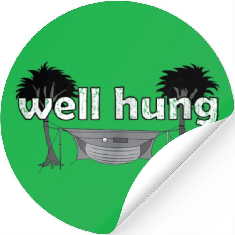 Hammock Camping Stickers Well Hung Backpacking Campi