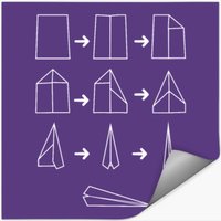 Paper Plane Paper Plane Crafting Instructions — Autocollants et stickers