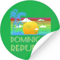 Vintage Dominican Republic Beach — Autocollants et stickers