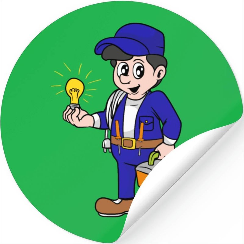 Electrician — Autocollants et stickers