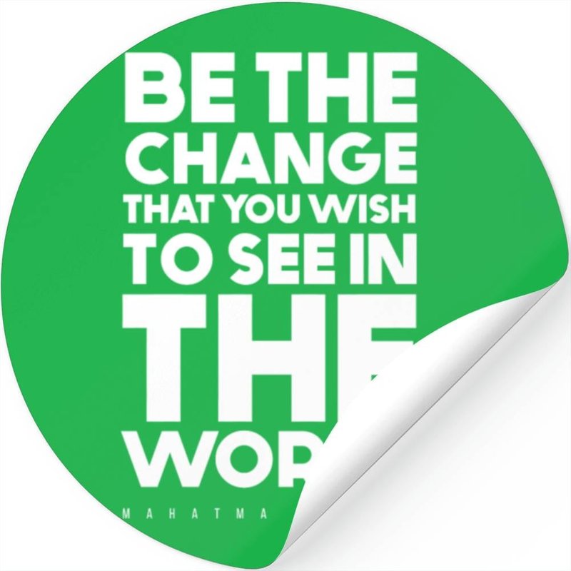 Motivation - Be The Change — Autocollants et stickers