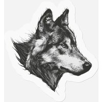 Wolf Wolfhead Beautiful Motif — Autocollants et stickers