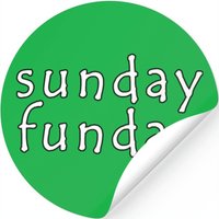 Sunday Funday Stickers, Football Stickers, Funny Stickers — Autocollants et stickers