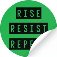 Funny Rise Gift - Rise Resist Repeat - Gift 2020 — Autocollants et stickers