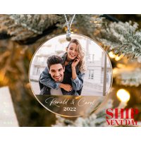 Customized Photo Ornament, Acrylic Ornament, Couples Ornament