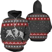 Cool Hockey Ugly Christmas Unisex Hoodie