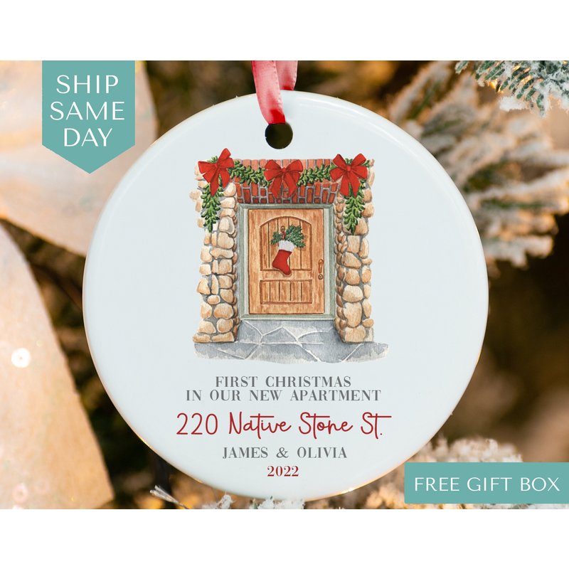 Personalized New Apartment Ornament Custom First Christmas In Our New Apartment Ornament — Ornaments