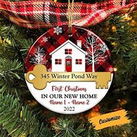 First Christmas In Our New Home Ornament Personalized New Home Christmas Ornaments 2022