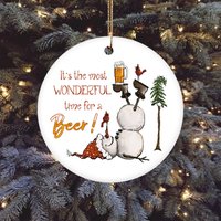 Christmas Beer Ornament, It's The Most Wonderful Time For A Beer