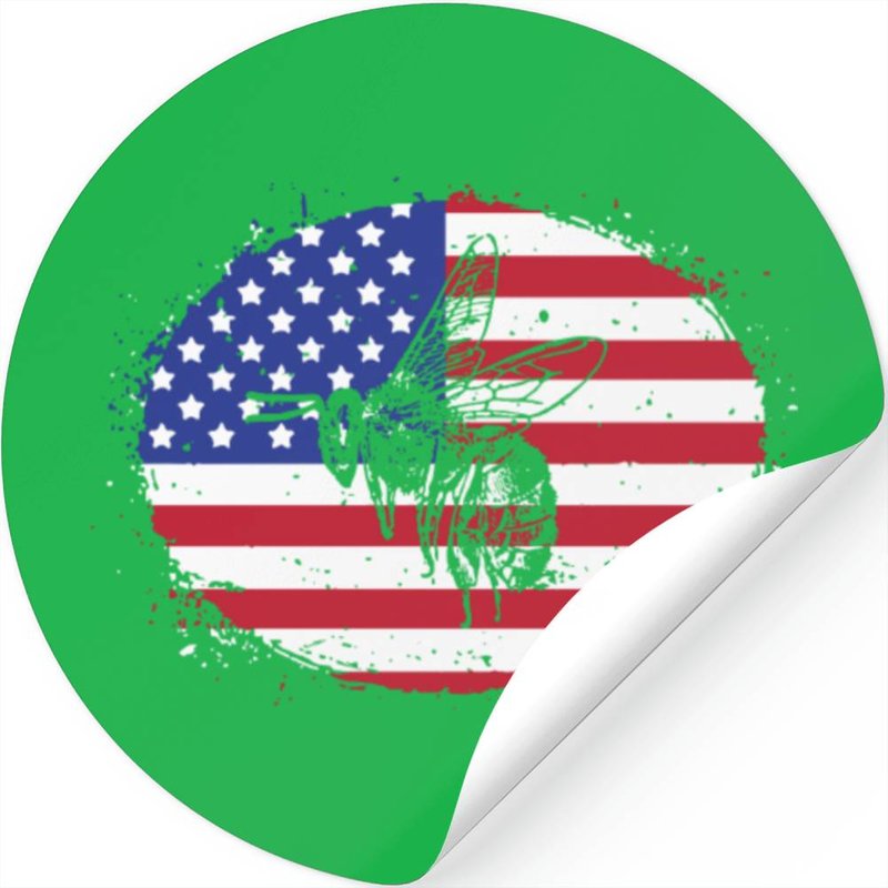 American Bee For Patriotic Beekeepers & Honey Love — Autocollants et stickers