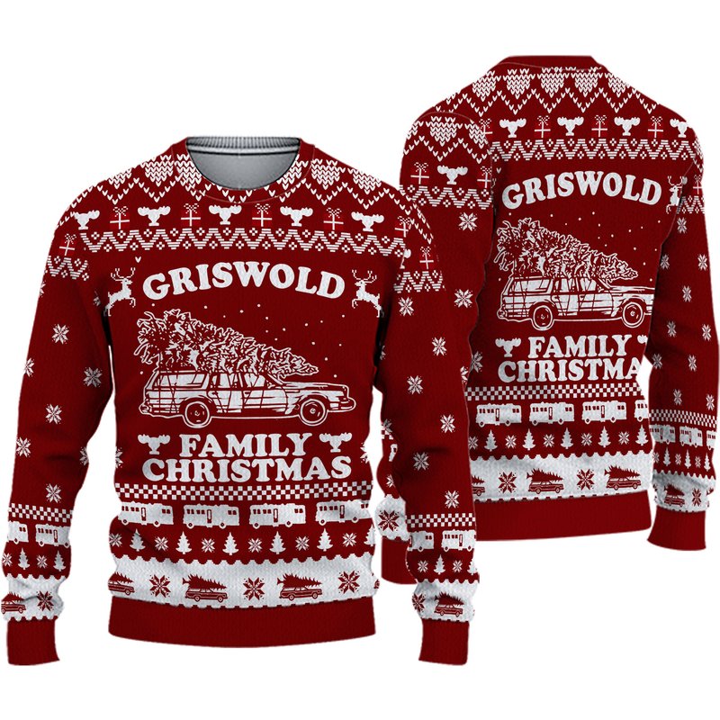 3d Griswold Family Christmas Symbol Christmas Ugly Sweater — Chandails pour hommes