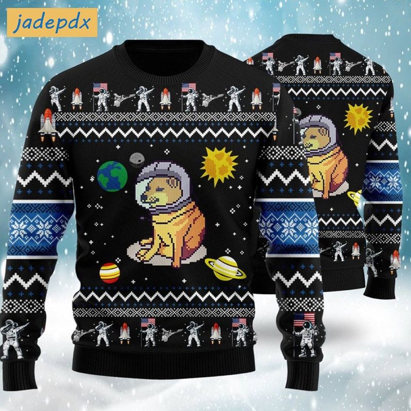 Funny Cheems Meme Ugly Christmas Sweater — Chandails pour hommes