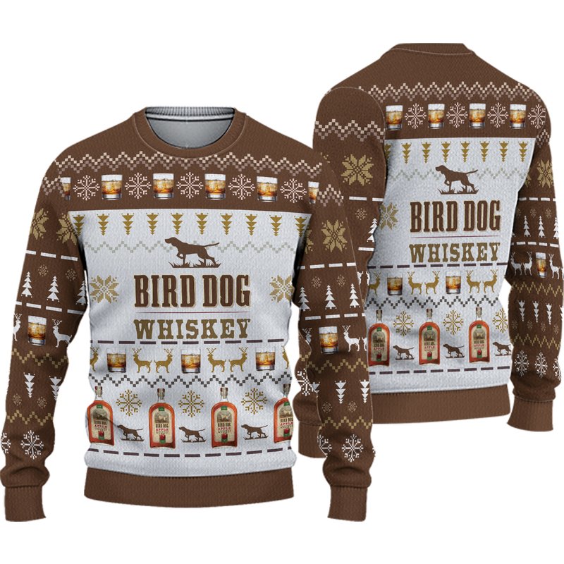 Bird Dog Whiskey Ugly Christmas Sweater — Chandails pour hommes