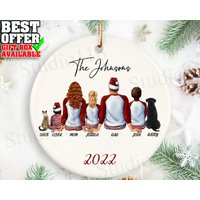 Custom Family Ornament, Family With Kids, Custom Christmas Ornament — Ornaments