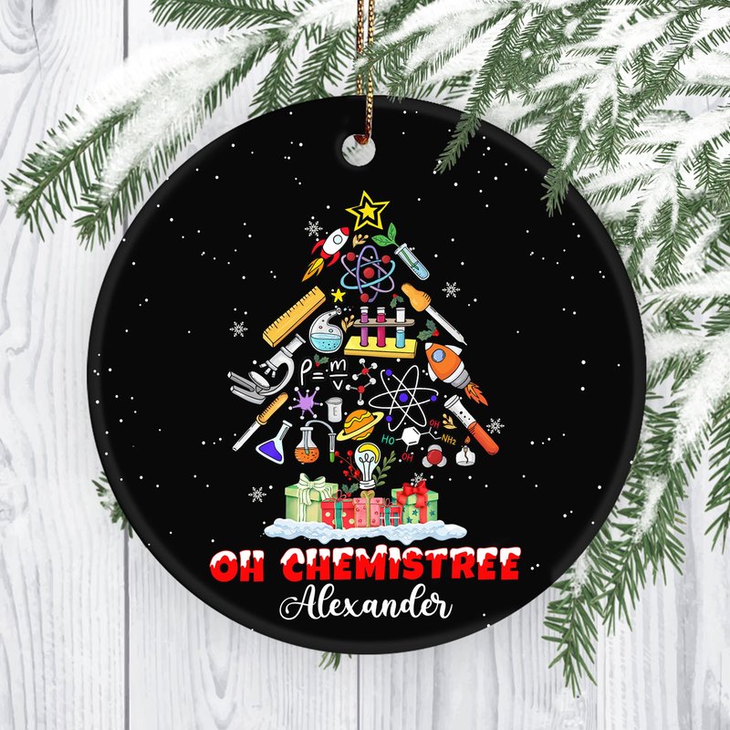 Oh Chemistree Christmas Tree Ornament, Chemistry Teacher Ornament — Ornaments