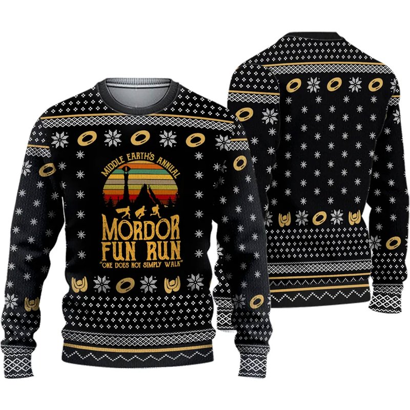 Lord Of The Rings Mordor Fun Run Ugly Christmas Sweater