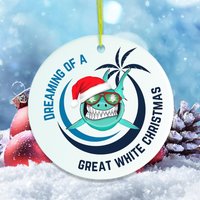 I'm Dreaming Of A Great White Christmas Shark Ornament — Ornaments