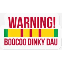 Vietnam Veteran Stickers Boocoo Dinky Dau Sticker — Stickers & Decals