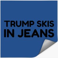 Trump Skis In Jeans — Autocollants et stickers
