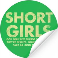 Short Girls Sarcastic Funny Vintage — Autocollants et stickers