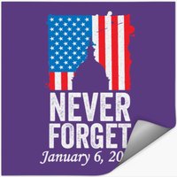 Never Forget 6th January 2021 Distressed — Autocollants et stickers