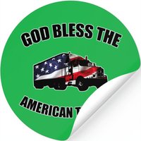 God Bless The American Trucker — Stickers & Decals