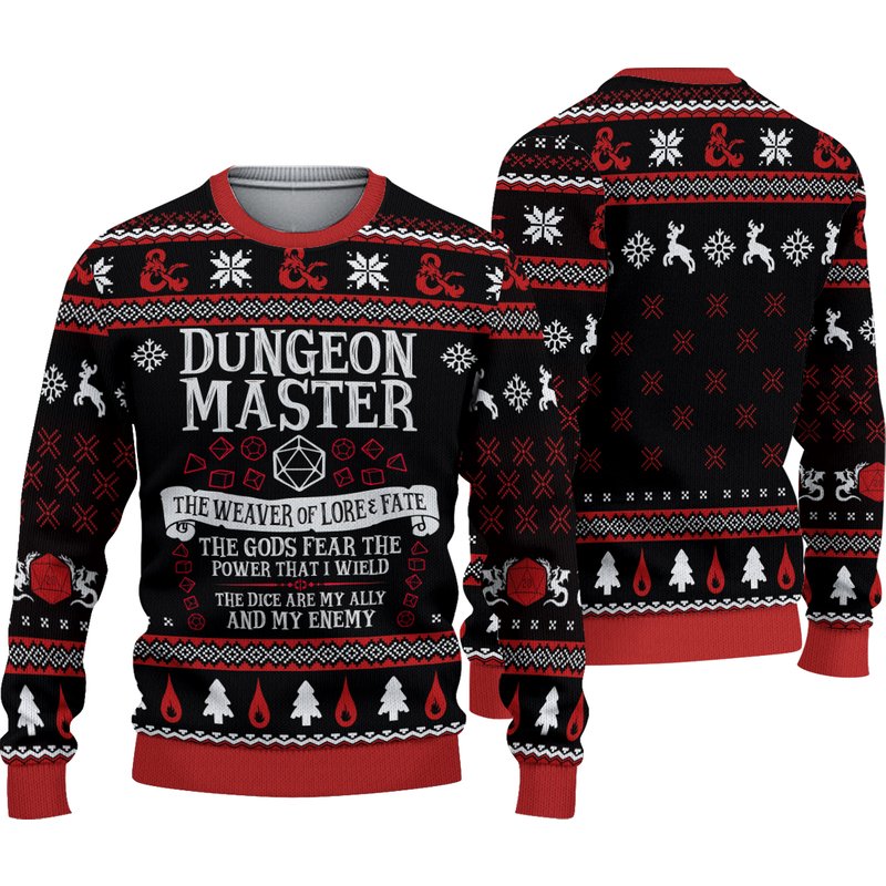Dnd Classes Collection Christmas Ugly 3d Sweater — Chandails pour hommes