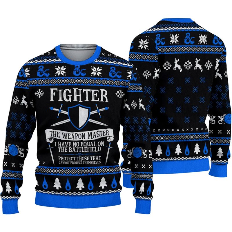 Dnd Classes Collection Christmas 3d Sweater