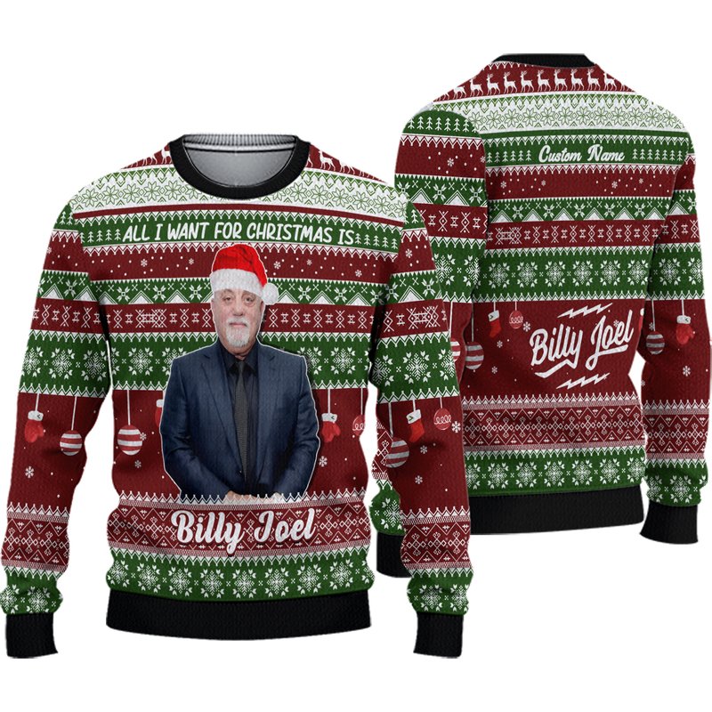 Personalized Billy Joel Ugly 3d Sweater — Chandails pour hommes