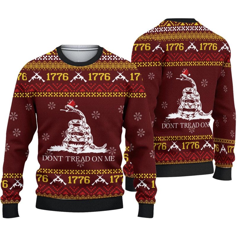 Dont Tread On Me All Over Printed Ugly Christmas Sweater